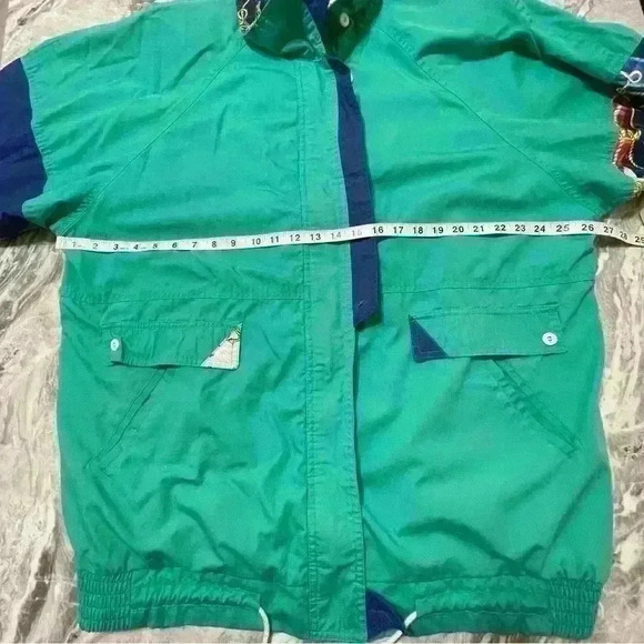 Vintage Komitor Jacket Women 18/20 Green Purple Mid Length Coat 80s,90s - Picture 11 of 15